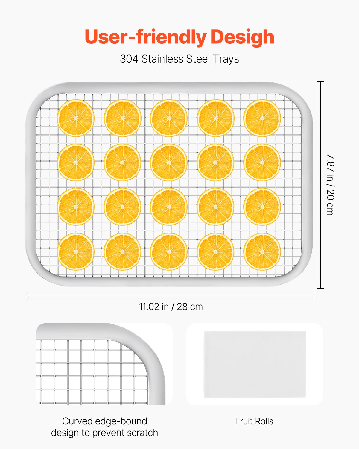 Food Dehydrator Machine, 6 Stainless Steel Trays, 400W Electric Food Dryer with Adjustable Temperature & 24-Hour Timer, Freeze Dryer for Jerky, Meat, Fruit, Vegetables, Herbs, Dog Treats
