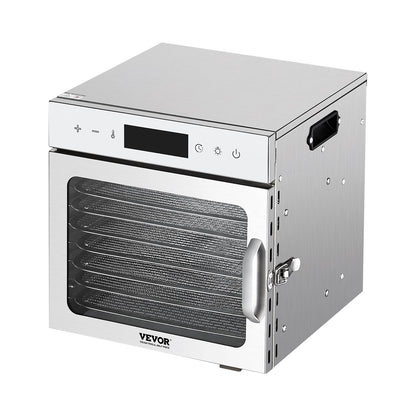 Food Dehydrator Machine, 8 Stainless Steel Trays, 400W Electric Food Dryer with Adjustable Temperature & 24-Hour Timer, Freeze Dryer for Jerky, Meat, Fruit, Vegetables, Herbs, Dog Treats