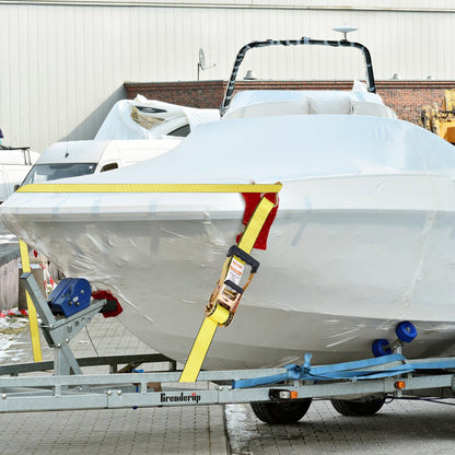 Ratchet Tie Down Straps (4PK), 5000 lb Break Strength, Double J Hook Includes 4 Premium 2" x 15' Rachet Tie Downs with Padded Handles, for Moving Securing Cargo, Appliances, Lawn Equipment