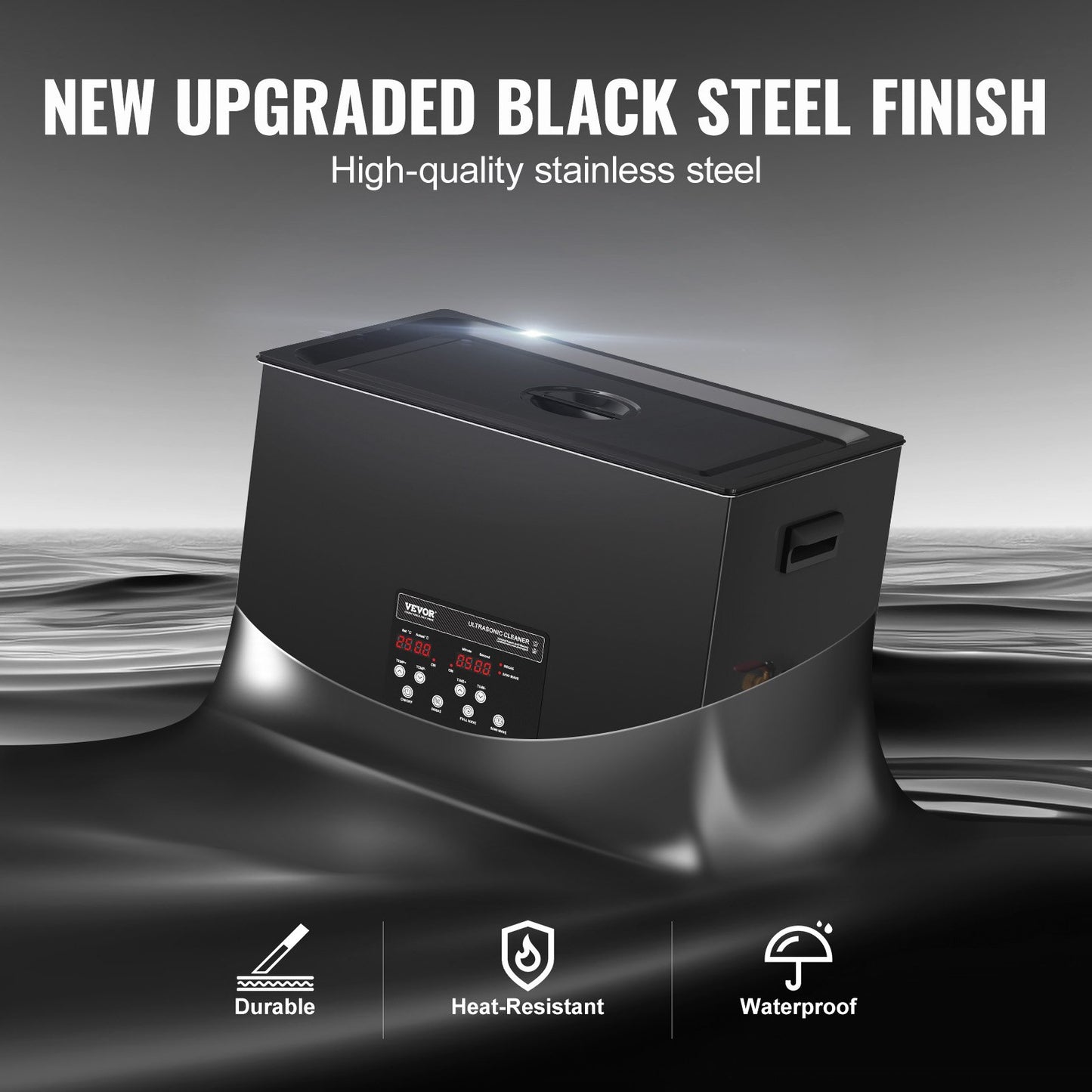 30L sonisk rengöringsmaskin, 600W digital ultraljudsrengöringsmaskin med uppgraderad avgasning och skonsamt läge, 40kHz industriell ultraljudsrengöring med timer och värmare för smyckesverktyg med retainer