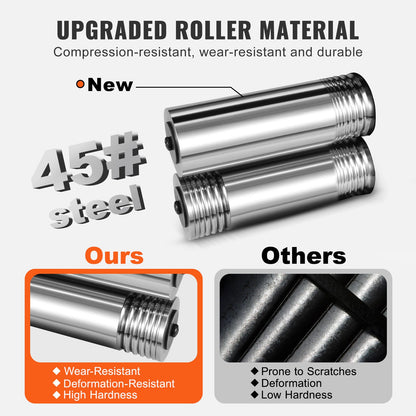 Valsverk, 1,77"/45 mm smyckesvalsmaskin, utväxling 1:2,4, 3-i-1 multifunktionsvalsverk, 0-6 mm presstjocklek för metallsmyckestillverkning, fyrkantig tråd, halvcirkelformad plåt