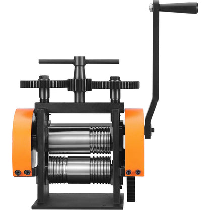 Valsverk, 1,77"/45 mm smyckesvalsmaskin, utväxling 1:2,4, 3-i-1 multifunktionsvalsverk, 0-6 mm presstjocklek för metallsmyckestillverkning, fyrkantig tråd, halvcirkelformad plåt