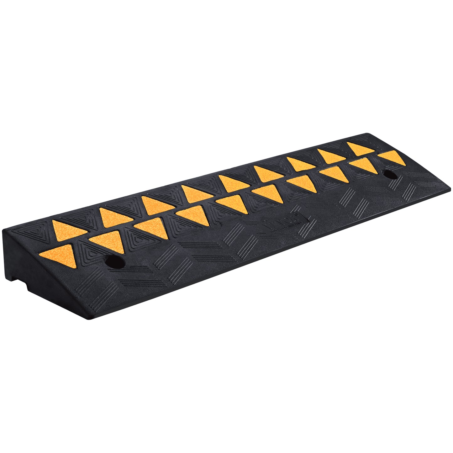 Rubber Curb Ramp 9 cm Rise Height Sidewalk Curb Ramp, 25 cm Width 100 cm Length Driveway Ramp for Curb, 15T Heavy Duty Rubber Ramp for Forklifts, Trucks, Buses, Cars, Wheelchairs, Bikes