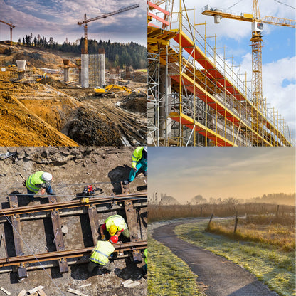 1.65M Aluminum Tripod + 5M 5 Section Dumpy Laser Level Staff for Rotary Laser Level