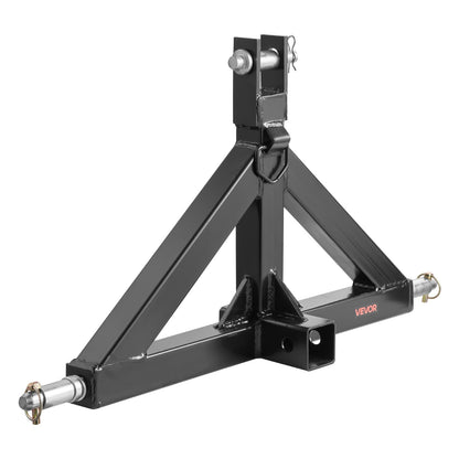 3-punktsfäste med 5 cm fäste, 3-punkts snabbfäste, kapacitet 1,460 kg, dragstångsadapter för kraftig traktor, kompatibel med Kubota, Mahindra, John Deere, Massey Ferguson