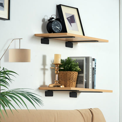 Shelf Bracket, 12”L x 4”W x 1.6”H 6 Pcs, Heavy Duty Floating Shelf Brackets, Brackets for Shelves, 5mm Thick Matte Black L Shelf Bracket,Steel Shelving Brackets with 160 lbs Load Capacity