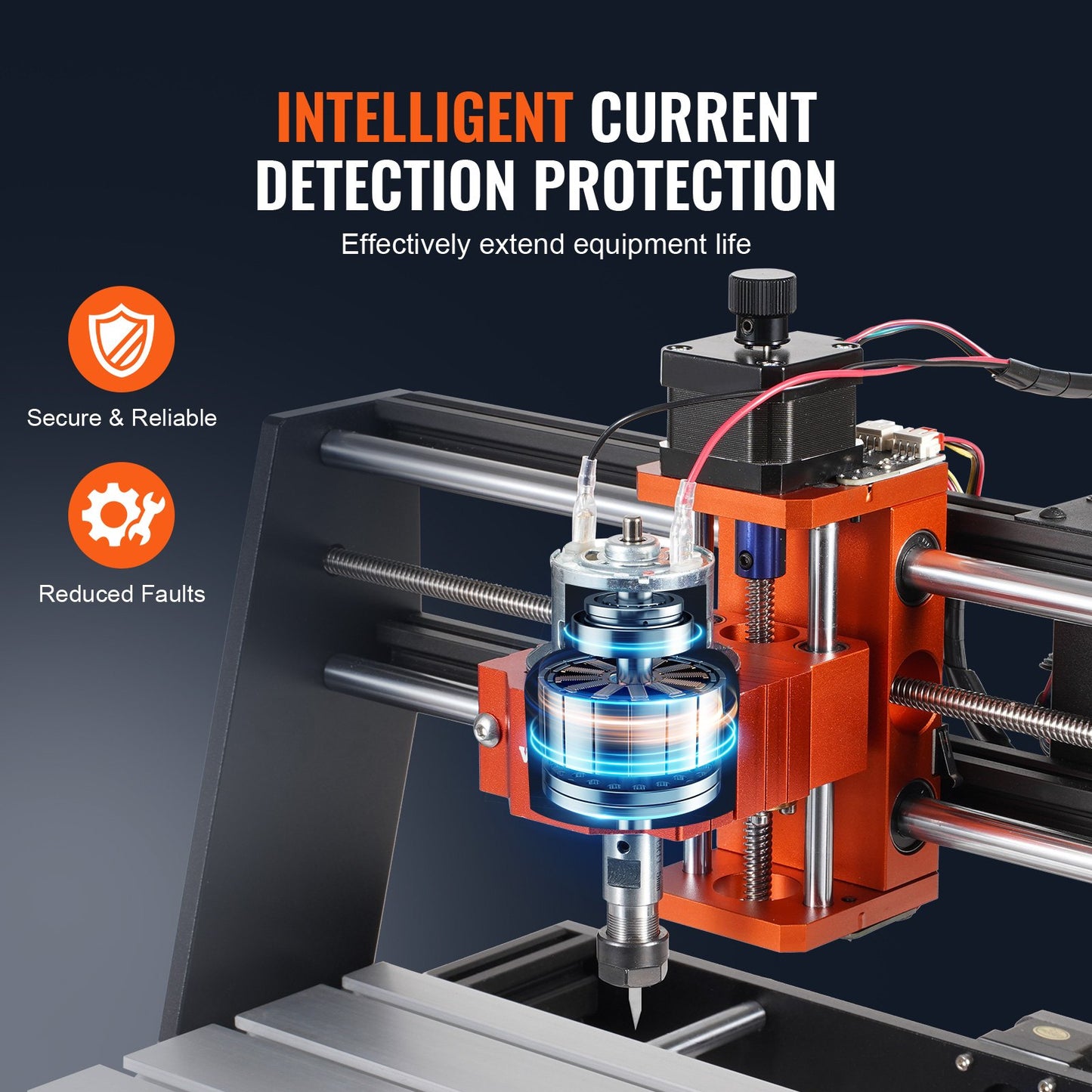 CNC-fräsmaskin, 120 W, 3-axlig GRBL-styrd trägravyr, snidning, fräsmaskin, 11,81 x 7,87 x 2,83 tum / 300 x 200 x 72 mm, arbetsyta 1200 varv/min för trä, akryl, MDF, PVC, plastskum