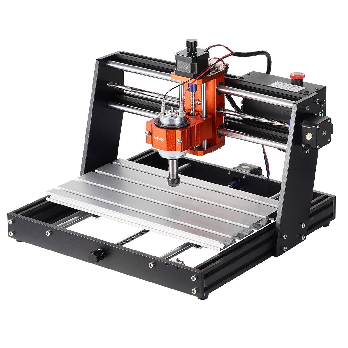 CNC-fräsmaskin, 120 W, 3-axlig GRBL-styrd trägravyr, snidning, fräsmaskin, 11,81 x 7,87 x 2,83 tum / 300 x 200 x 72 mm, arbetsyta 1200 varv/min för trä, akryl, MDF, PVC, plastskum