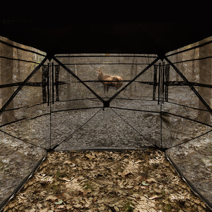 Jaktrullgardin 270° genomskinlig markrullgardin enkelriktad för 4-5 personer