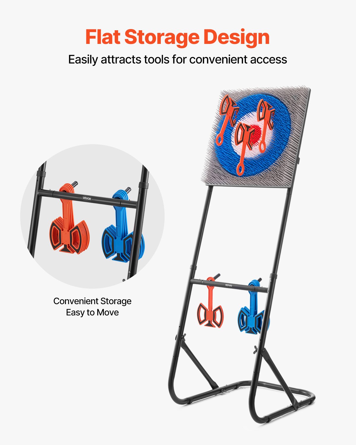 Yxkastspel, plastborstmåltavla med 8 kastyxor, hopfällbar stålram, lätt att förvara, stabil placering för inomhus och utomhus, bakgårds-, trädgårds- och karnevalsspel, vuxna och barn