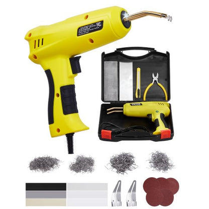 Plastic Welding Kit, 220W Plastic Welder Gun with 800PCS Hot Staples & 56PCS Welding Rods, Professional Hot Staple Welding Gun with LED Light, Carrying Case for Kayak, Toys, Car Bumper Repair