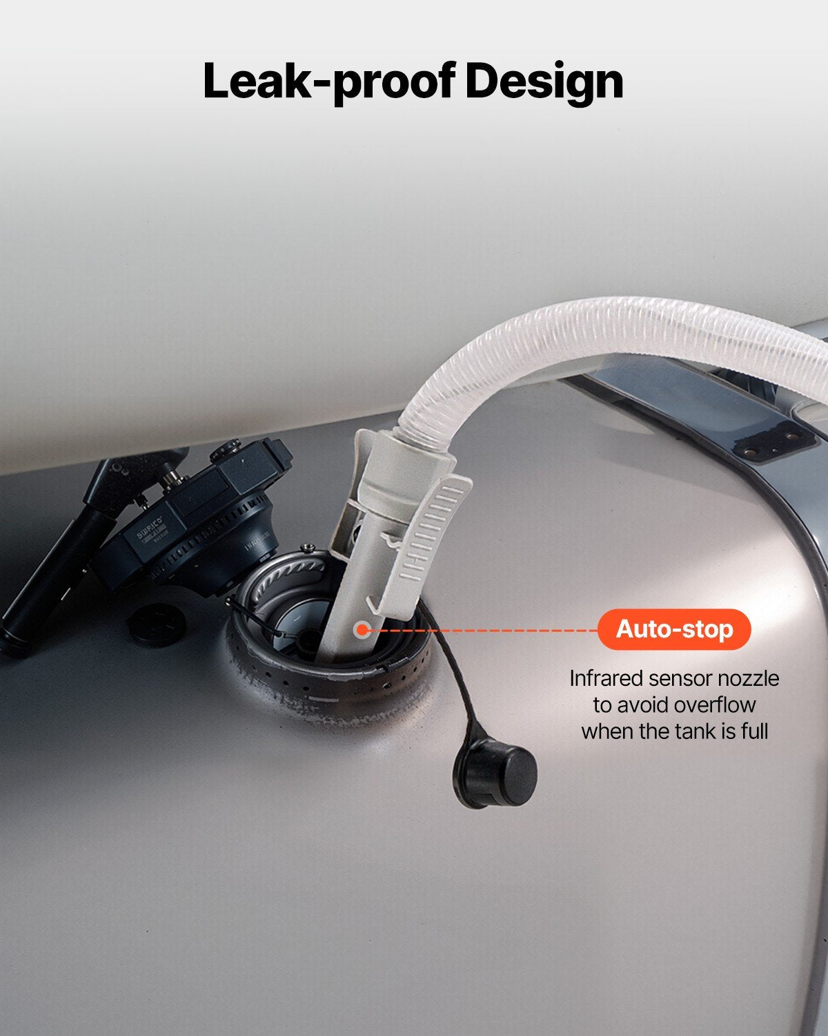 Fuel Caddy, 16 Gallon, Portable Fuel Tank with 12V DC 2.5 GPM Electric Fuel Transfer Pump, 4 ft Delivery Hose & Auto-Stop Sensor Nozzle, Tank Adapters, Suitable for Diesel & Gasoline, Red