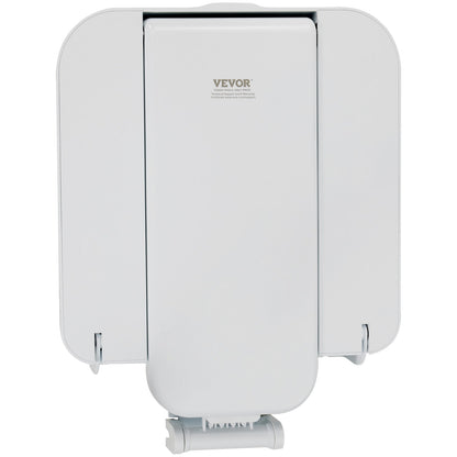 Folding ABS Shower Seat, 15.7'' x 16.7'' Unfolded, Wall Mounted Fold Up Shower Bench with 440 lbs Load Capacity, Space Saving Fold Down Shower Chair for Seniors Pregnant Women Children Adults