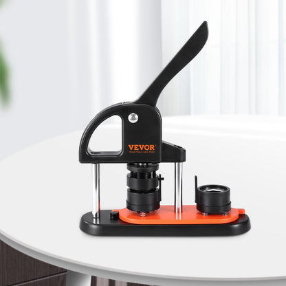 Knappmaskin, 1,25 tum/32 mm nåltillverkare, installationsfri stanspress för märkestryck, barn DIY-presenter Knapptillverkningstillbehör med 500 st knappdelar, cirkelskärare, magisk bok