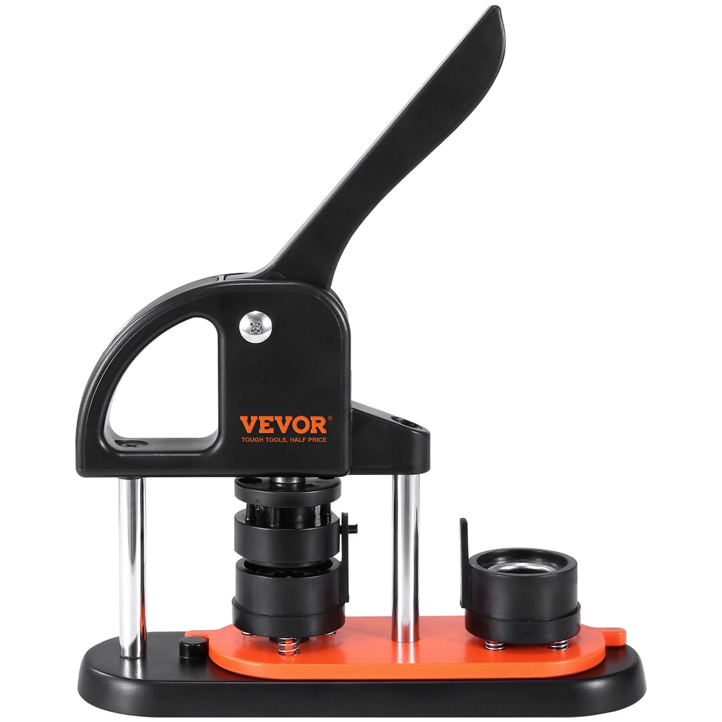 Knappmaskin, 1,25 tum/32 mm nåltillverkare, installationsfri stanspress för märkestryck, barn DIY-presenter Knapptillverkningstillbehör med 500 st knappdelar, cirkelskärare, magisk bok