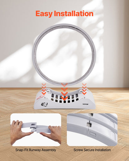 Cat Exercise Wheel, 31.5 in, Large Cat Running Wheel with Secure Brake & Carpeted Runway, Quiet Operation Cat Treadmill, Indoor Cats Exerciser Wheel for Pets Weight Loss & Health White