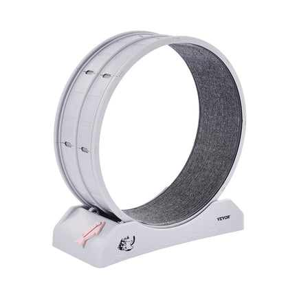 Cat Exercise Wheel, 31.5 in, Large Cat Running Wheel with Secure Brake & Carpeted Runway, Quiet Operation Cat Treadmill, Indoor Cats Exerciser Wheel for Pets Weight Loss & Health White