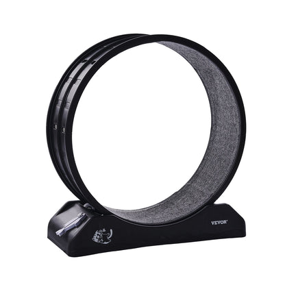 Cat Exercise Wheel, 31.5 in, Large Cat Running Wheel with Secure Brake & Carpeted Runway, Quiet Operation Cat Treadmill, Indoor Cats Exerciser Wheel for Pets Weight Loss & Health Black