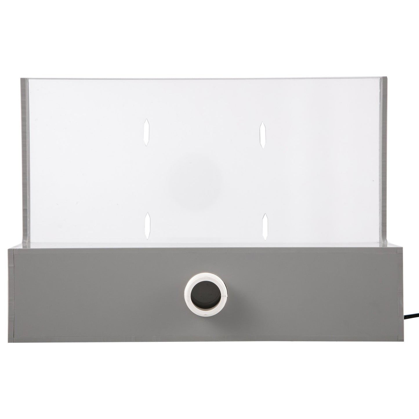 Utlopp för poolfontän 28,5 x 8,1 x 21,5 cm, utlopp för fontän med blå LED-ljusremsa, poolvattenfallsfontän i massiv akryl, poolvattenfall för trädgårdsdamm, simbassäng, kvadrater