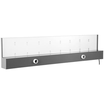 Fontänutlopp 36,2x3,2x8,1 tum, poolvattenfallsfontän 17 färger LED, poolvattenfallssats med fjärrkontroll, poolutlopp massiv akryl poolvattenfall för trädgårdsdamm, simbassäng, fyrkantig