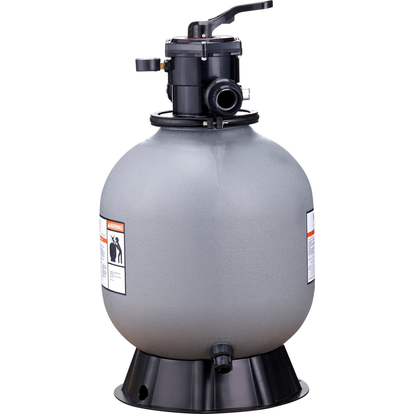 Sand Filter, 19-inch, Up to 45 GPM Flow Rate, Above Inground Swimming Pool Sand Filter System with 7-Way Multi-Port Valve, Filter, Backwash, Rinse, Recirculate, Waste, Winter, Closed Functions