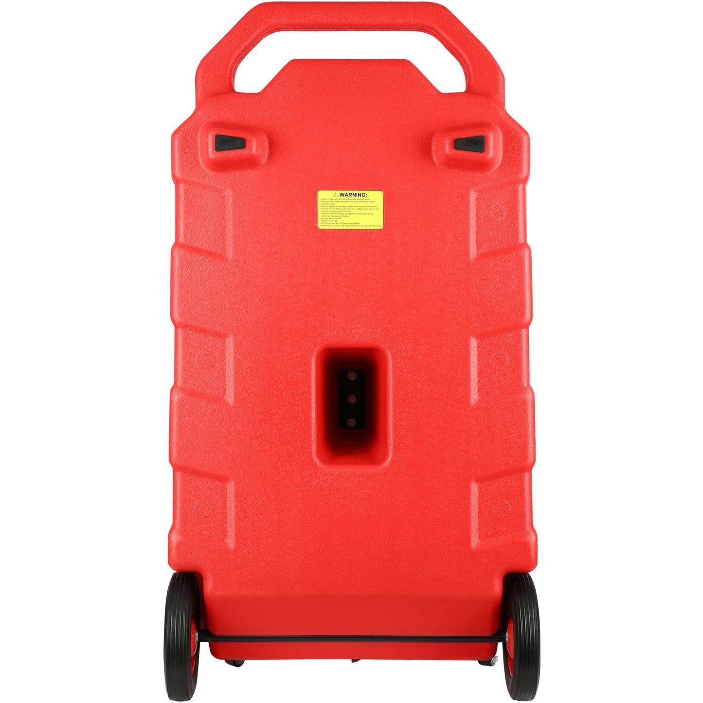 Fuel Caddy, 32 Gallon, Portable Fuel Storage Tank On-Wheels, with Manual Transfer Pump, Gasoline Diesel Fuel Container for Cars, Lawn Mowers, ATVs, Boats, More, Red