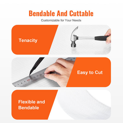 6 Pack Polycarbonate Greenhouse Panels, 3.96' x 1.98' x 0.157" Roof Panels Sheets, Waterproof UV Protected Corrugated Plastic Roofing, Impact Resistant Clear Roofing Sheets for Greenhouse/Garden