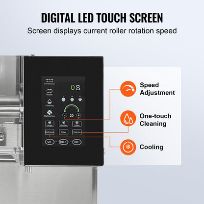 Commercial Snowflake Ice Machine, 529.1LBS/24H Snowflake Ice Maker, Stainless Steel Ice Shaver Machine, Electric Snow Cone Maker, Liquid Cooling System for Rapid Heat Dissipation, Ice Cream