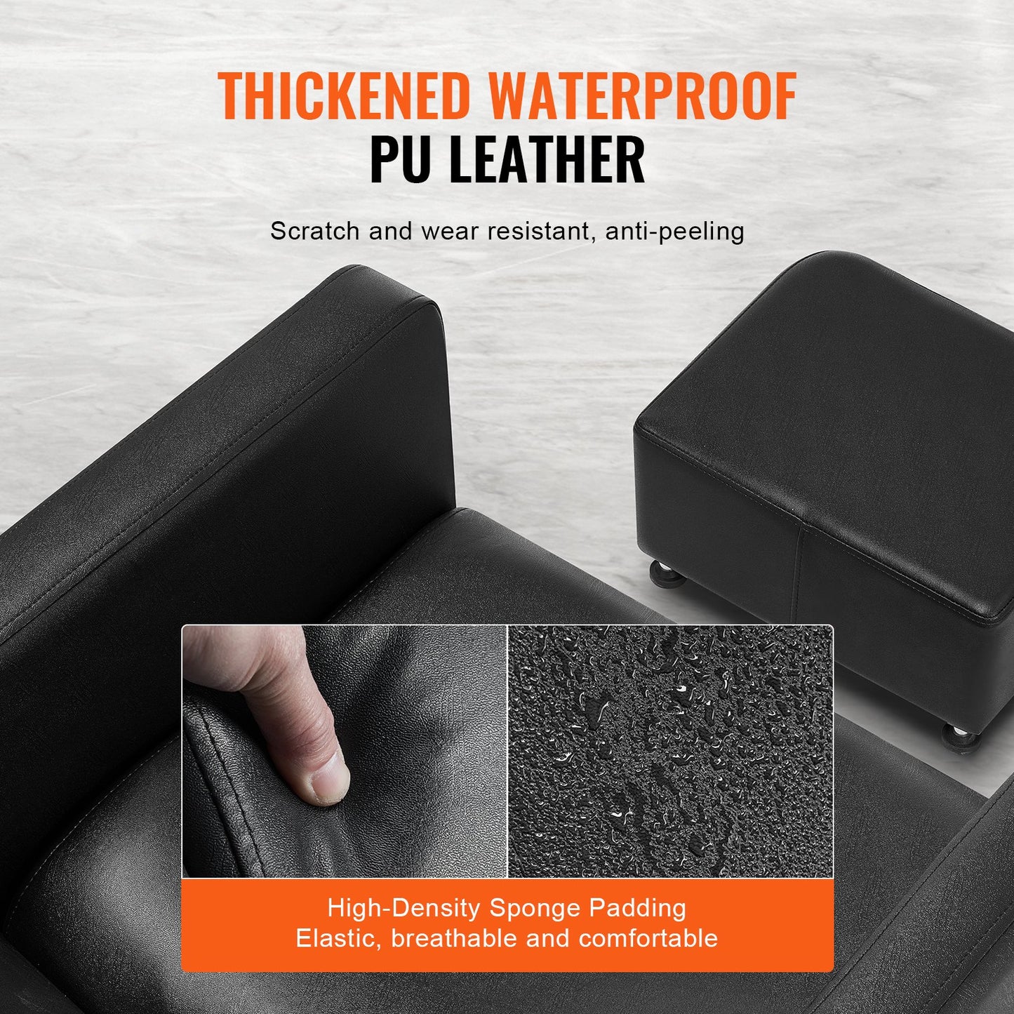 Shampoo Backwash Chair, 661.4 LBS Loading Salon & Spa Hair Washing Station, Backwash Barber Shampoo Bowl and Chair, Beauty Spa Massage Hairdressing Equipment with Ceramic Bowl and Wide Footrest