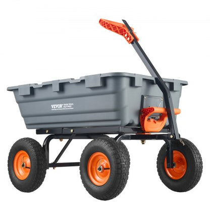 Poly Garden Dump Cart Heavy-duty Yard Carts and Wagons 6.48 cu.ft/183.4 L 1200 lbs/544.3 kg