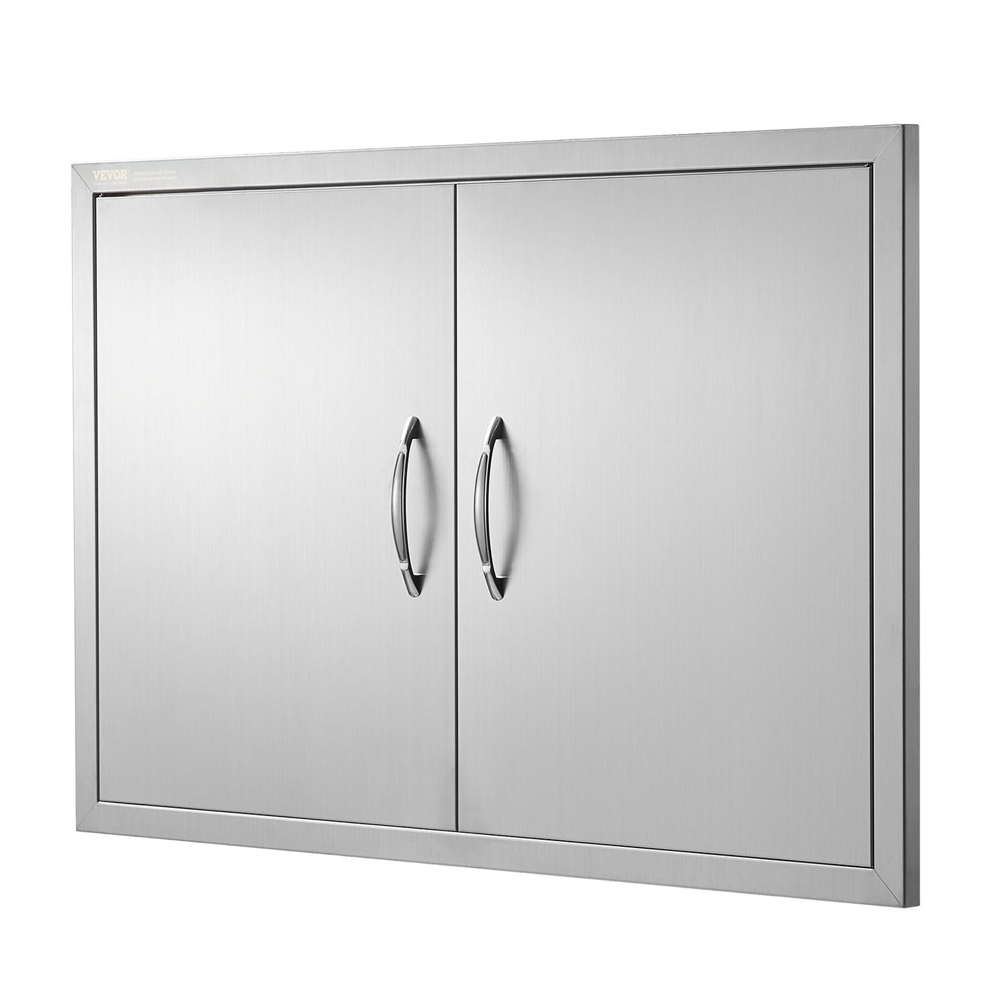 BBQ Access Door, 915x610 mm Double Outdoor Kitchen Door, Stainless Steel Flush Mount Door, Wall Vertical Door with Handles, for BBQ Island, Grilling Station, Outside Cabinet