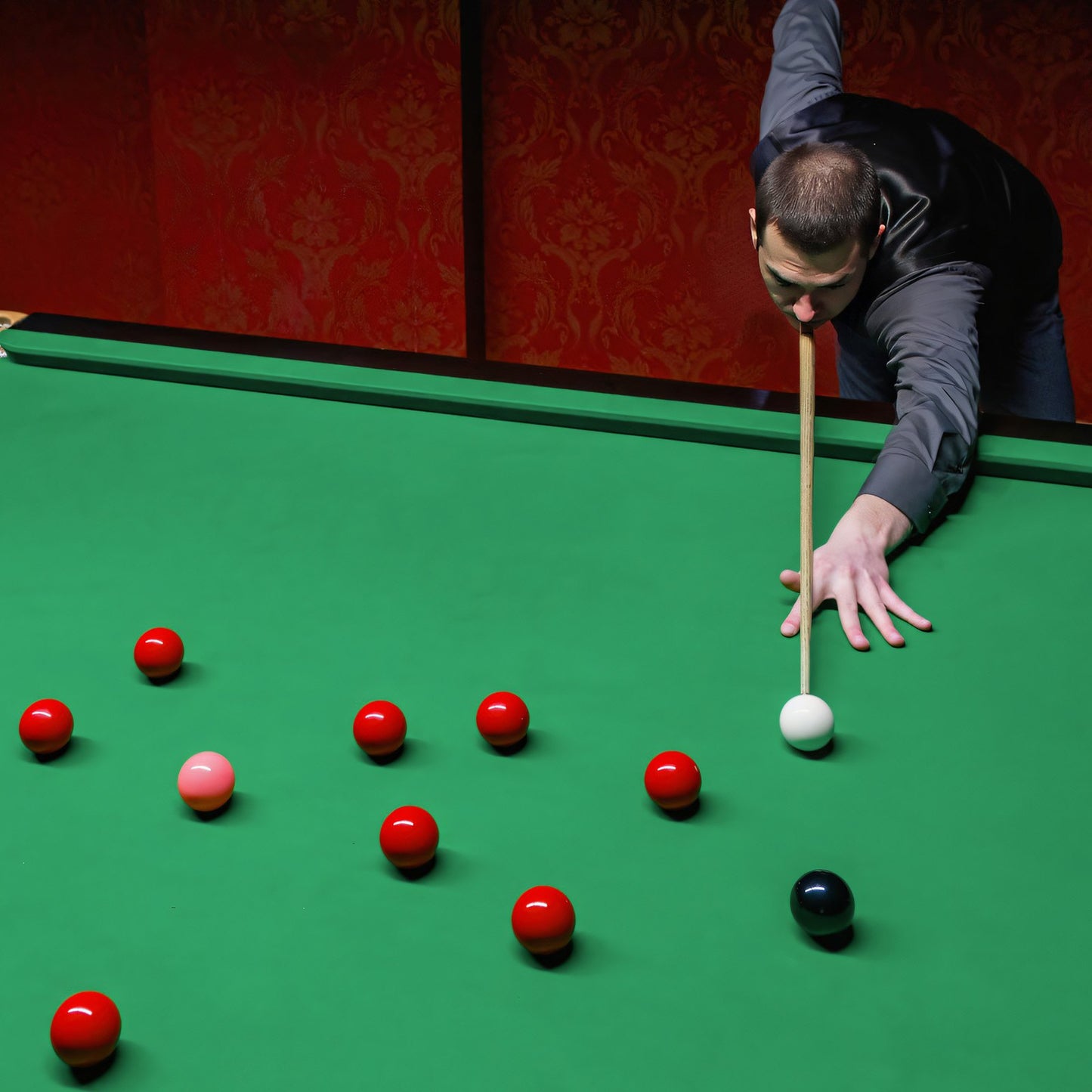 Biljardkö, 1447,8 mm ledad snookerkö, snookerköklubba med förlängningsstång och 9,7 mm läderspets, 538 g biljardklubba för professionellt biljardbord, bar, hem, kontor, inkluderar träfodral