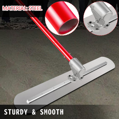 Bull Float Concrete Float 1200x200mm Concrete Tool Trowel Float adjustable Handle & Bracket,concrete float with Handle Length: 3 x 1.8m
