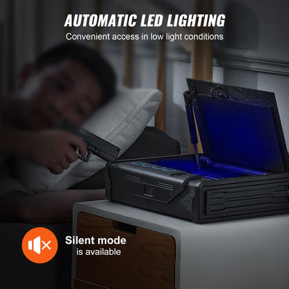 Vapenskåp för pistoler Biometriskt vapenskåp med 3 åtkomstvägar för 2 pistoler