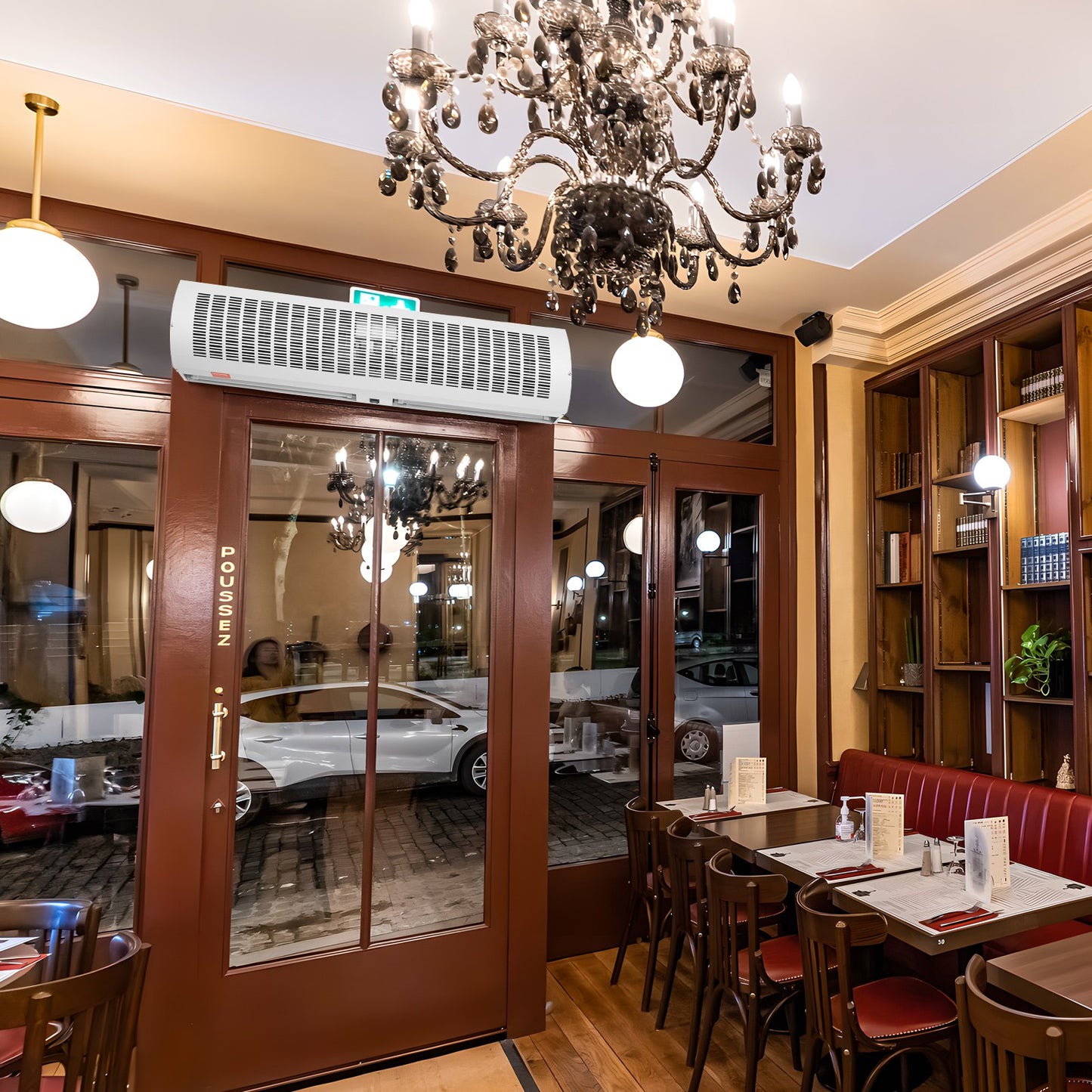 1.2m Commercial Indoor Air Curtain Super Power 2 Speeds 2802m³/h, UL Certified Wall Mounted Air Curtains for Doors, Indoor Over Door Fan with Heavy Duty Limit Switch, Easy-Install Unheated