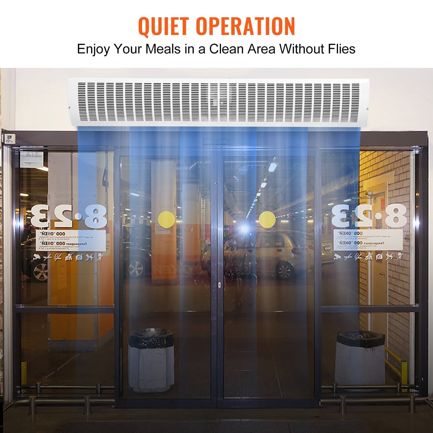 1.5m Commercial Indoor Air Curtain Super Power 2 Speeds 3566m³/h, UL Certified Wall Mounted Air Curtains for Doors, Indoor Over Door Fan with Heavy Duty Limit Switch, Easy-Install Unheated