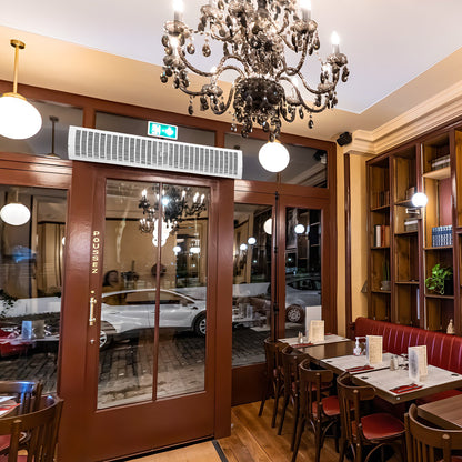 1.5m Commercial Indoor Air Curtain Super Power 2 Speeds 3566m³/h, UL Certified Wall Mounted Air Curtains for Doors, Indoor Over Door Fan with Heavy Duty Limit Switch, Easy-Install Unheated