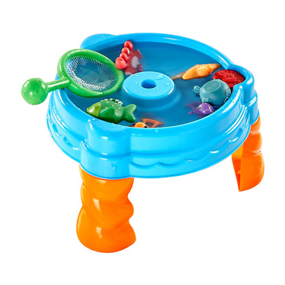 Water Table for Toddlers, Kids Activity Sensory Table, Fish 'n Splash Water Playset with 9PCS Toy Accessories, Summer Water Activity Table with Fishing Game Set for 3+ Years Boys Girls