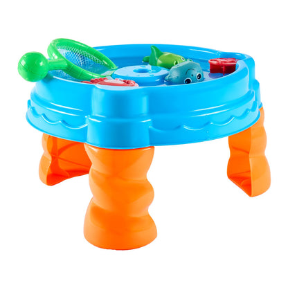 Water Table for Toddlers, Kids Activity Sensory Table, Fish 'n Splash Water Playset with 9PCS Toy Accessories, Summer Water Activity Table with Fishing Game Set for 3+ Years Boys Girls