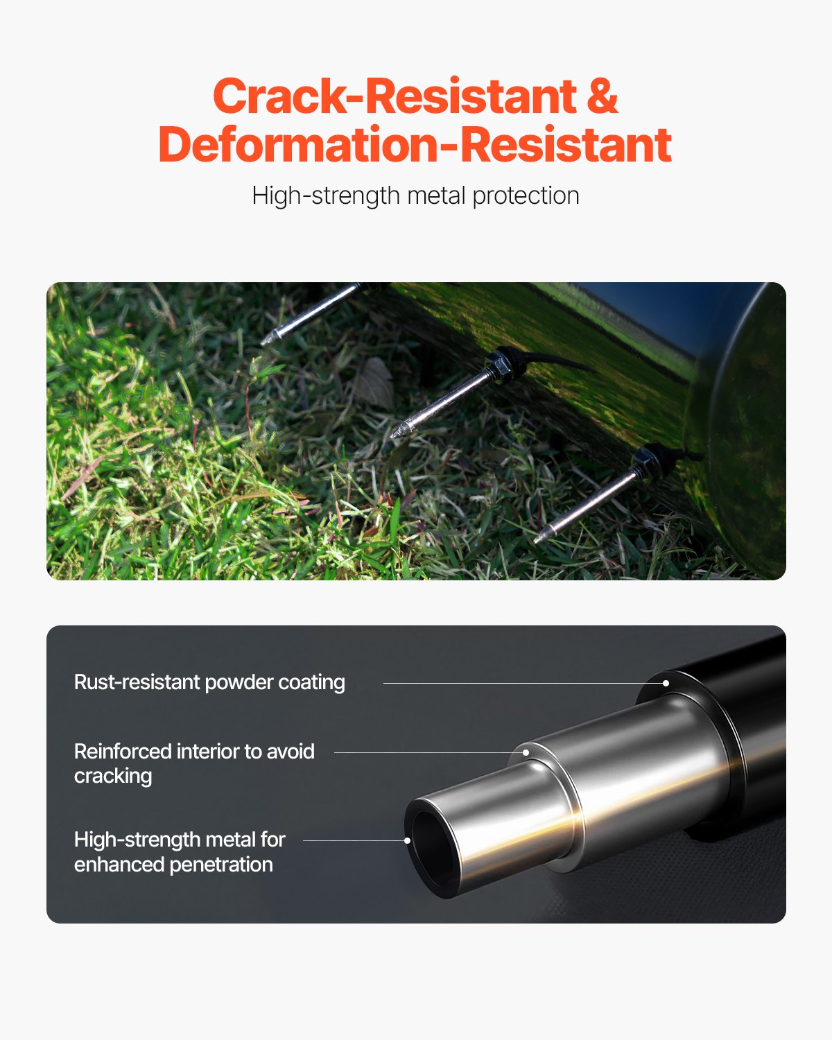 Rolling Lawn Aerator, 18-inch Heavy-Duty Manual Rolling Aerator Lawn with Detachable Handle and 27 Iron Spikes, Rolling Lawn Aeration Tool for Garden Patio Yard Compacted Soils and Lawns, Black