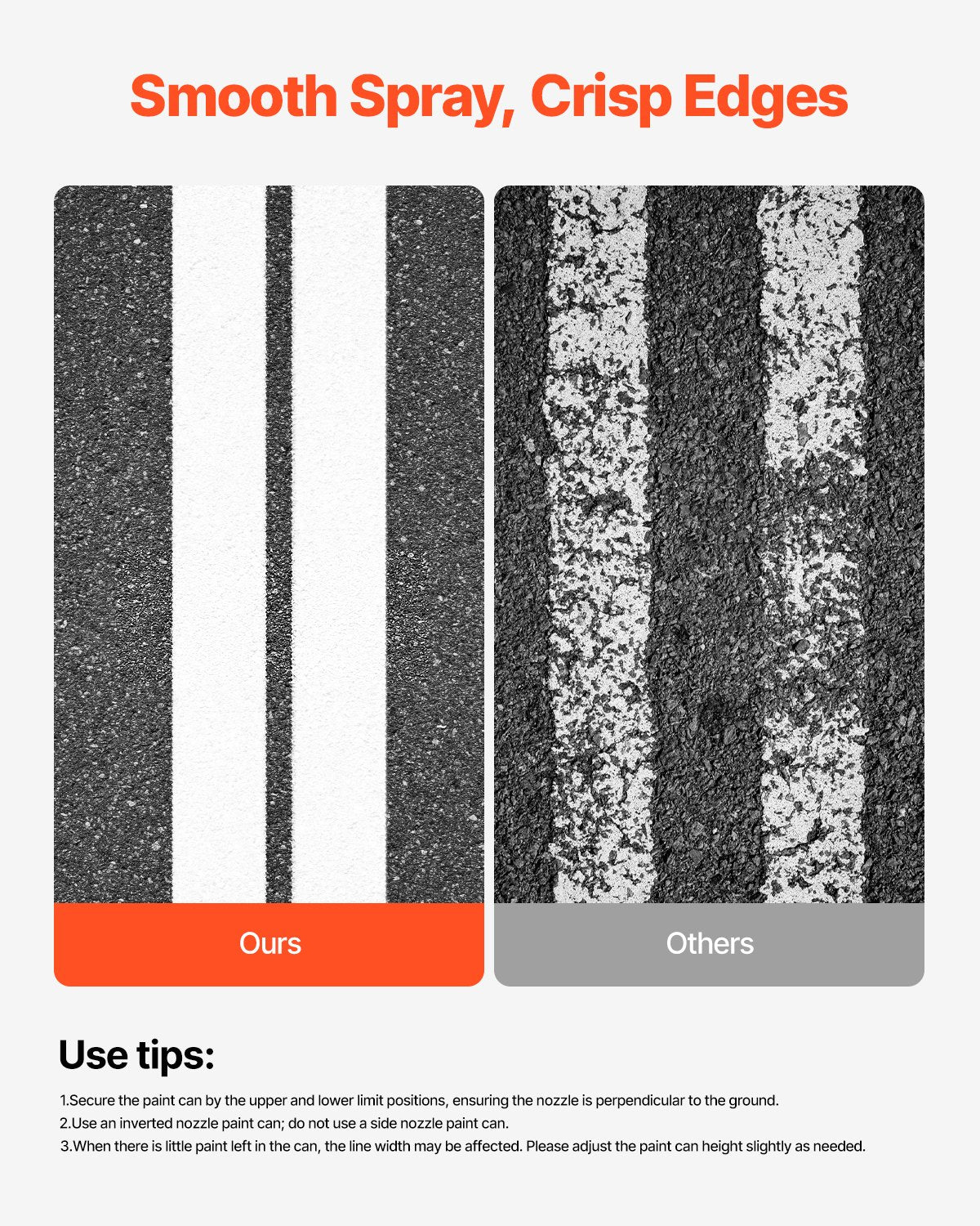 Striping Line Marking Machine, 610 x 330 x 900 mm, 4-Wheel, Heavy Duty Striping Line Machine with 56-102 mm Adjustable Width, Make Clear Edge Line for Roads, Parking Lots, Sports Field, Yellow