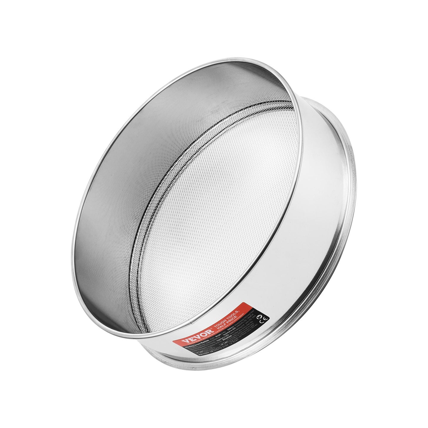 Flour Sieve Fine Mesh, 10 Mesh Flour Sifter, 304 Stainless Steel Fine Mesh Sifter Food-grade, Dia. 12.6" Fine Mesh Strainers for Baking, 5 Sizes Mesh hole for Mungbean, Rice, Flour, Pearl Powder