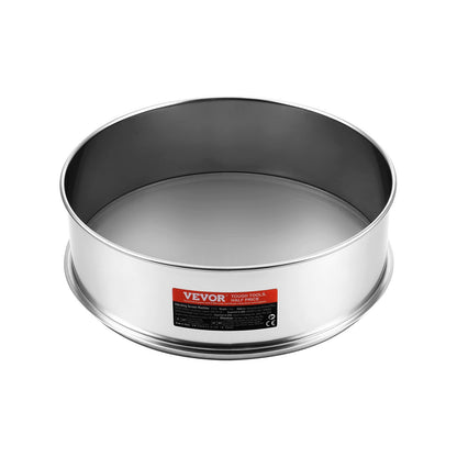 Mjölsikt med finmaskigt nät, mjölsikt med 150 mesh, finmaskigt sikt i 304 rostfritt stål, livsmedelsklassat, 30 cm finmaskiga silar för bakning, 5 nätstorlekar för mungbönor, ris, mjöl och pärlpulver