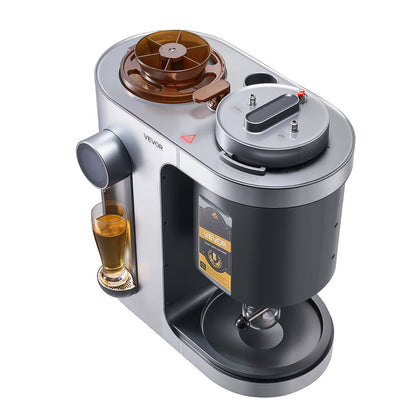 Automatic Home Beer Brewer, 13L All-in-One Home Brew Machine, 1500W Power Electric Beer Brewing Machine with Mash Boil Device, 304 Stainless Steel Inner Tank, Auto Temp & Pressure Control