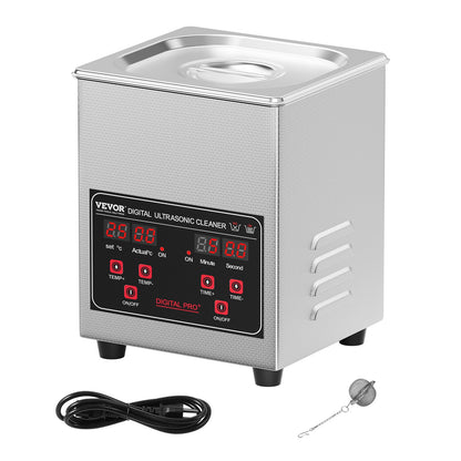 Ultrasonic Cleaner, 1.3L Professional 50W Cleaning Machine with Timer & Heater, 40kHz Digital Ultrasonic Cleaner with Basket for Watch Glasses Jewelry Retainer Industrial Parts Tools