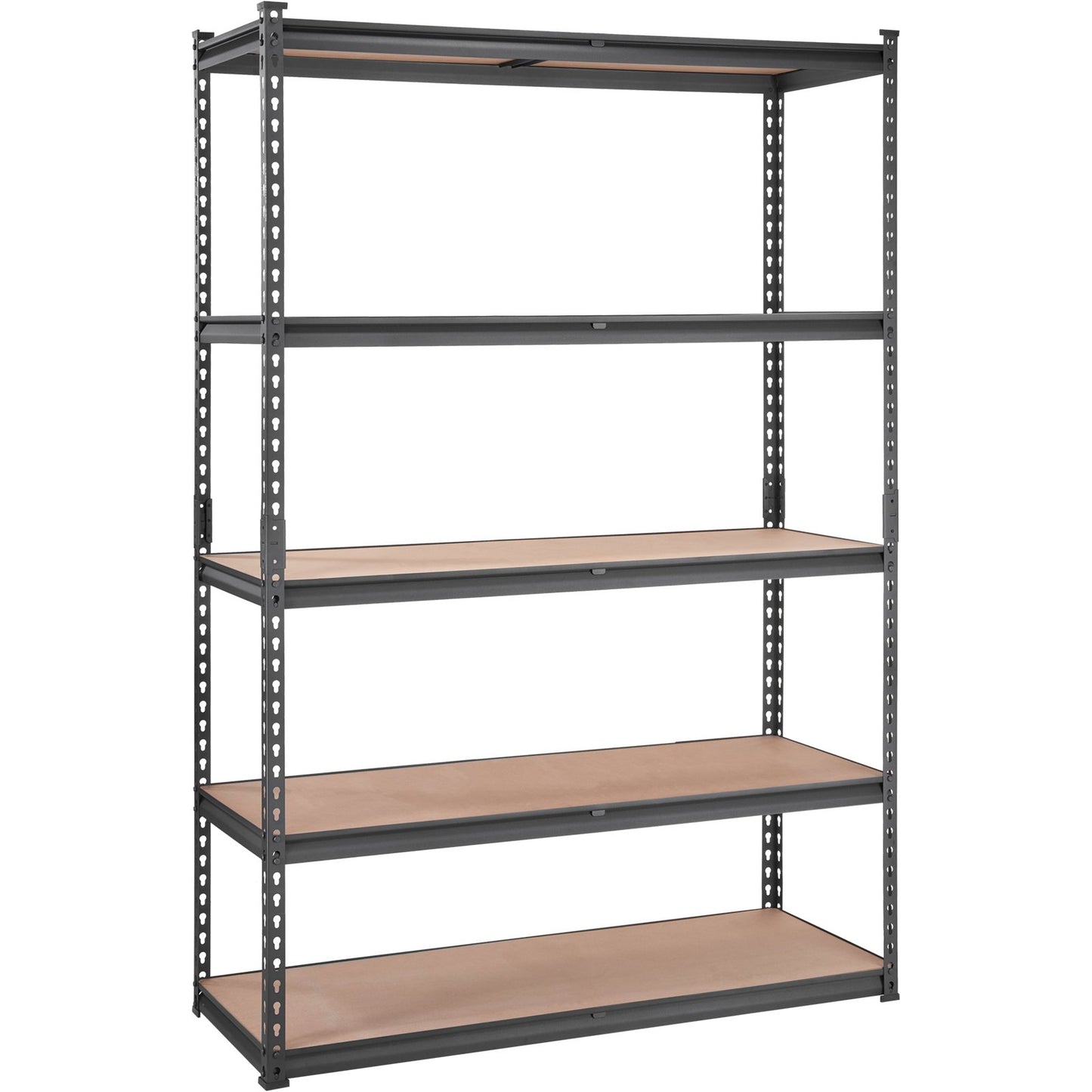 Storage Shelving Unit, 5-Tier Adjustable, 2000 lbs Capacity, Heavy Duty Garage Shelves Metal Organizer Utility Rack, Black, 18" D x 48" W x 72" Hfor Kitchen Pantry Basement Bathroom Laundry