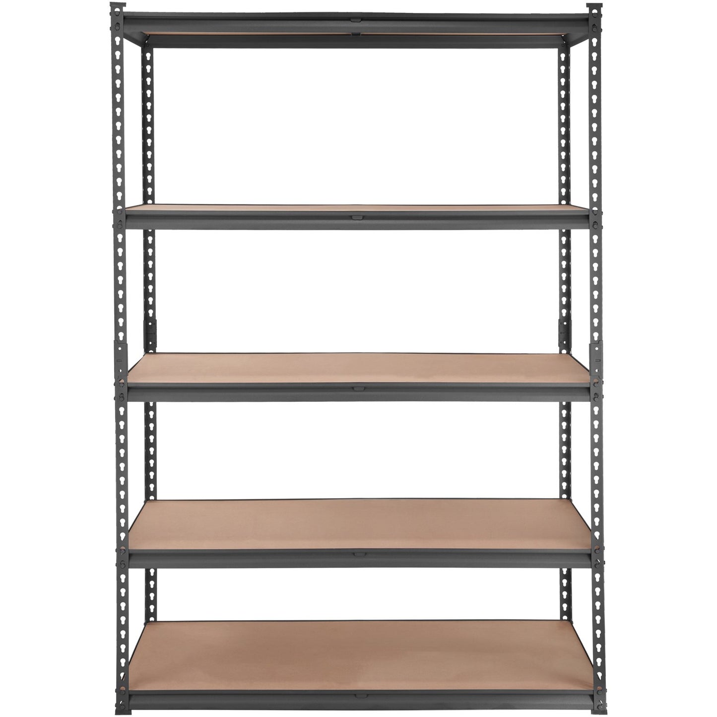 Storage Shelving Unit, 5-Tier Adjustable, 2000 lbs Capacity, Heavy Duty Garage Shelves Metal Organizer Utility Rack, Black, 18" D x 48" W x 72" Hfor Kitchen Pantry Basement Bathroom Laundry