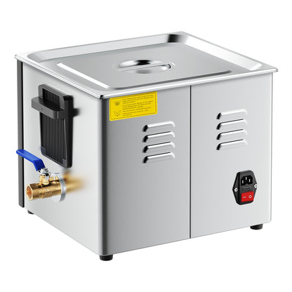 15L Ultrasonic Cleaner, Professional Ultrasonic Cleaner Machine with Cleaning Basket & Digital Display, 240W Stainless Steel 40kHz Industrial Cleaning Machine for Parts, Carburetors, Instruments