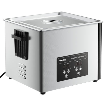 15L Ultrasonic Cleaner, Professional Ultrasonic Cleaner Machine with Cleaning Basket & Digital Display, 240W Stainless Steel 40kHz Industrial Cleaning Machine for Parts, Carburetors, Instruments