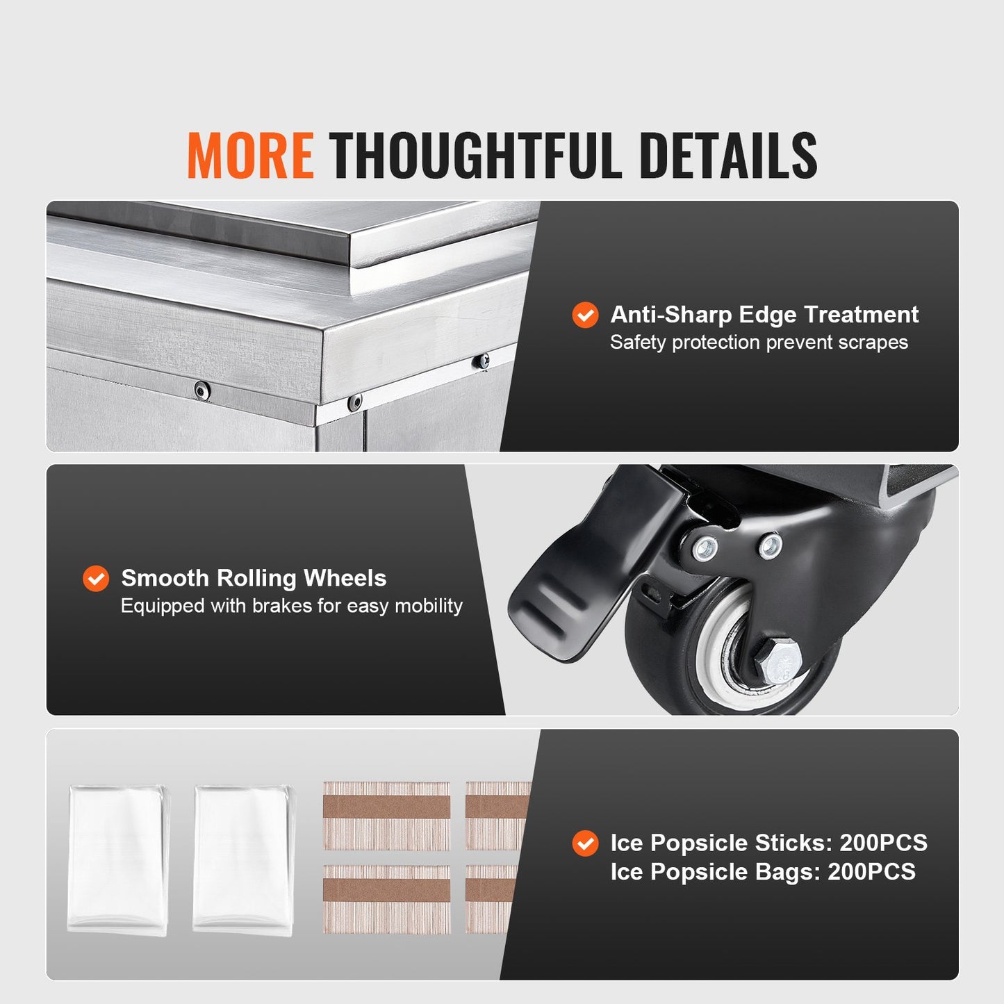 Kommersiell glassmaskin, set med 2 formar - 52 delar isglassmaskin, kommersiell glassmaskin i rostfritt stål, glassmaskin med ispinnar för barer, kaféer, Milktea-butiker (set med 26 former)